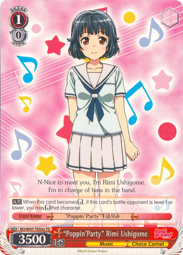PoppinParty Rimi Ushigome A BD/W47-TE05a TD BanG Dream! Card