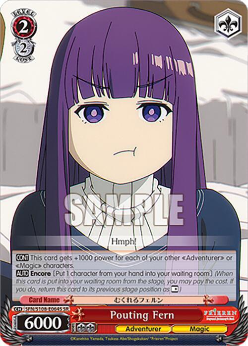 Pouting Fern SR SFN/S108-E064S SR Frieren: Beyond Journey’s End Card