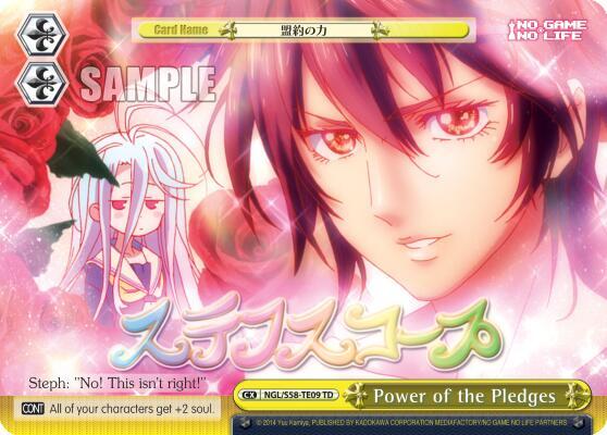 Power of the Pledges NGL/S58-TE09 TD No Game No Life Card