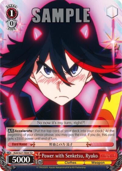 Power with Senketsu Ryuko TD KLK/S27-TE04 TD KILL la KILL Card