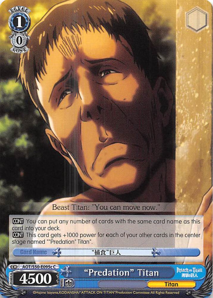 Predation Titan C AOT/S50-E095c C Attack on Titan Vol. 2 Card