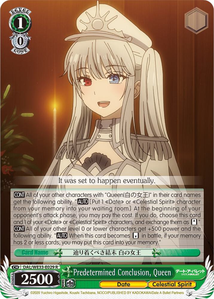 Predetermined Conclusion Queen Parallel Foil DAL/WE33-E029 R Date A Bullet Card