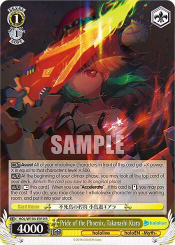 Pride of the Phoenix Takanashi Kiara HOL/W104-E010 R hololive production Vol.2 Card