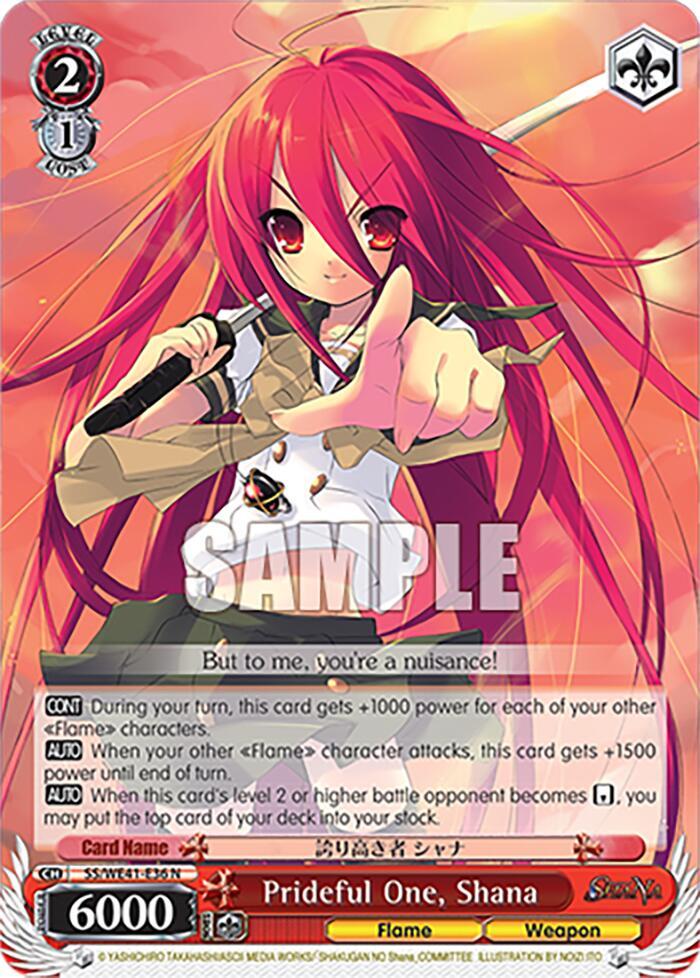 Prideful One Shana SS/WE41-E36 N Shakugan no Shana Premium Booster Card