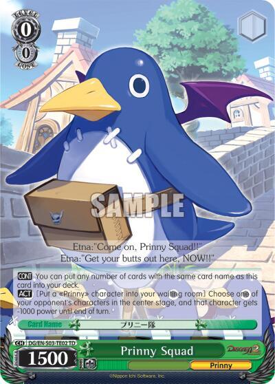 Prinny Squad TD DG/EN-S03-TE02 TD Disgaea Card