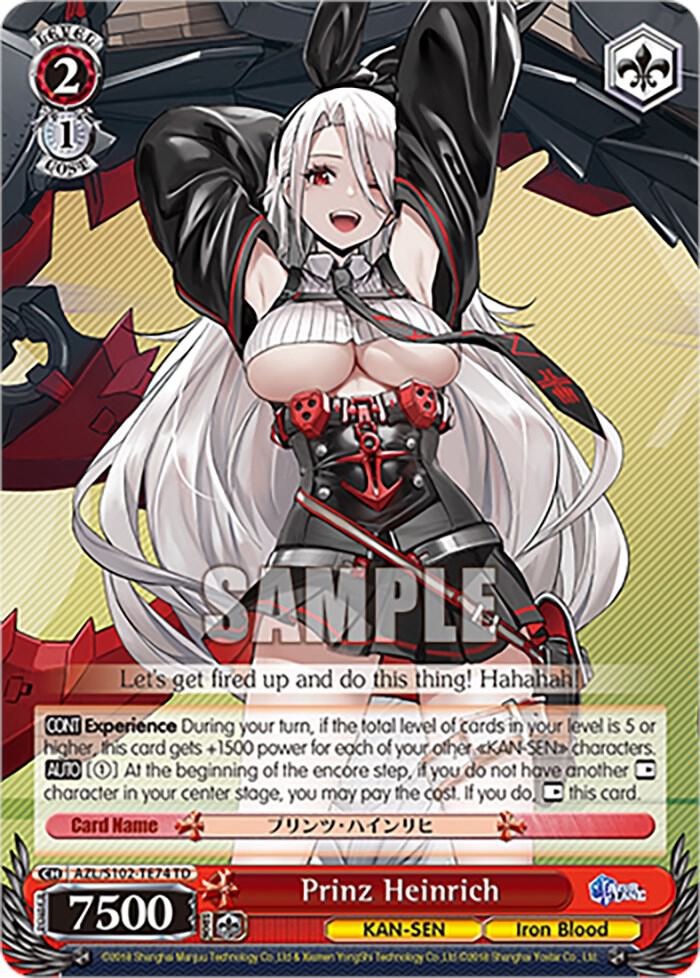 Prinz Heinrich AZL/S102-TE74 TD Azur Lane Card