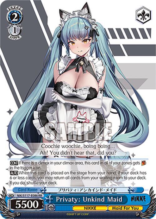 Privaty Unkind Maid NIK/S117-E086 RR GODDESS OF VICTORY: NIKKE Card