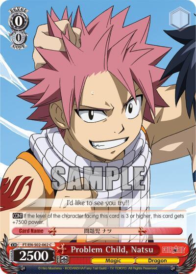 Problem Child Natsu FT/EN-S02-062 C Fairy Tail ver.E Card