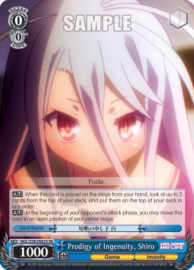 Prodigy of Ingenuity Shiro SR NGL/S58-E082S SR No Game No Life Card