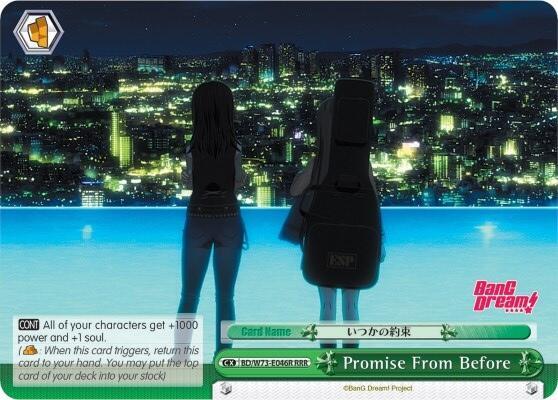 Promise From Before RRR BD/W73-E046R BanG Dream! Vol.2 Card