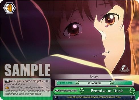 Promise at Dusk RRR SAO/S100-E057R RRR Sword Art Online Animation 10th Anniversary Card