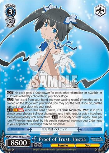 Proof of Trust Hestia DDM/S88-E077 RR Is it Wrong to Try to Pick Up Girls in a Dungeon? Card