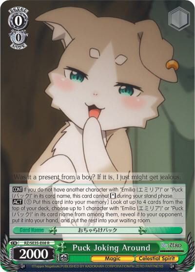 Puck Joking Around RZ/SE35-E08 R Re:ZERO: The Frozen Bond Card
