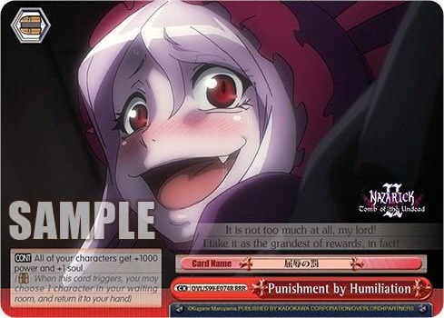 Punishment by Humiliation RRR OVL/S99-E074R RRR Nazarick: Tomb of the Undead Vol.2 Card