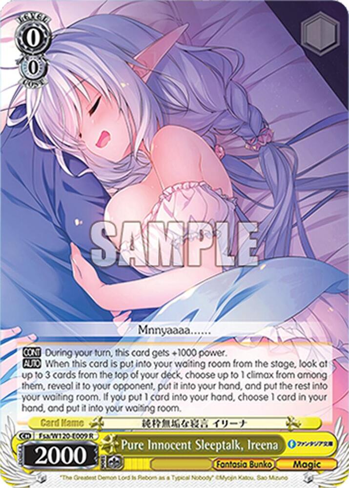 Pure Innocent Sleeptalk Ireena Fsa/W120-E009 R Fujimi Fantasia Bunko Vol.2 Card