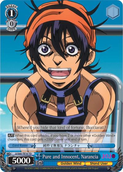 Pure and Innocent Narancia JJ/S66-TE16 TD JoJo's Bizarre Adventure: Golden Wind Card