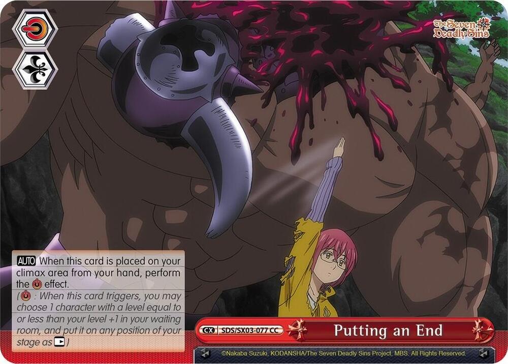 Putting an End SDS/SX03-077 CC The Seven Deadly Sins Card