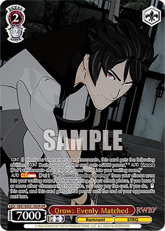 Qrow Evenly Matched OFR RWBY/WXE01-39OFR OFR RWBY Premium Booster Card