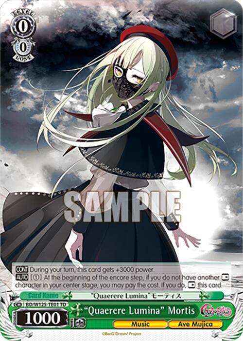 Quaerere Lumina Mortis BD/W125-TE01 MyGO!!!!! x Ave Mujica Card
