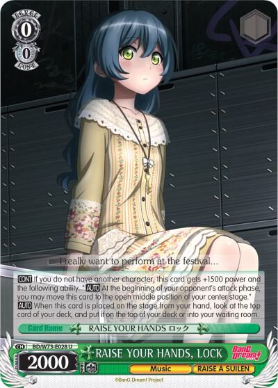 RAISE YOUR HANDS LOCK BD/W73-E028 U BanG Dream! Vol.2 Card