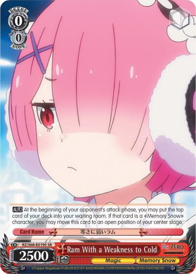 Ram With a Weakness to Cold SR RZ/S68-E019S SR Re:ZERO Memory Snow Card