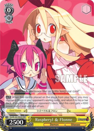Raspberyl and Flonne RRR DG/EN-S03-E002R RRR Disgaea Card