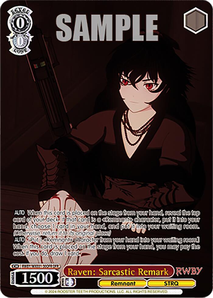 Raven Sarcastic Remark OFR RWBY/WXE01-30OFR OFR RWBY Premium Booster Card