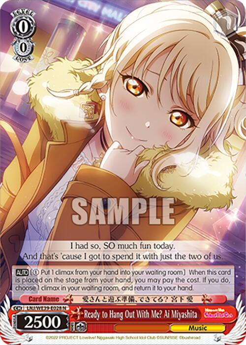 Ready to Hang Out With Me Ai Miyashita LNJ/WE39-E028 N Love Live! School Idol Festival Series 10th Anniversary Premium Booster Card