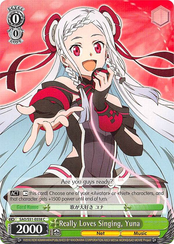Really Loves Singing Yuna SAO/S51-E038 C Sword Art Online The Movie: -Ordinal Scale- Card