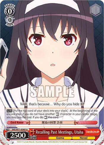 Recalling Past Meetings Utaha SHS/W71-E065 U Saekano How to Raise a Boring Girlfriend. flat Card