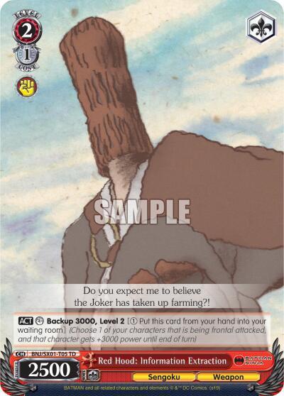 Red Hood Information Extraction BNJ/SX01-T05 TD Batman Ninja Card