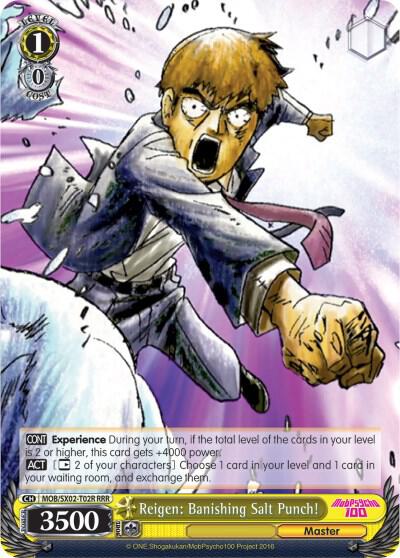 Reigen Banishing Salt Punch RRR MOB/SX02-T02R RRR Mob Psycho 100 Card