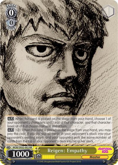 Reigen Empathy MOB/SX02-002 RR Mob Psycho 100 Card