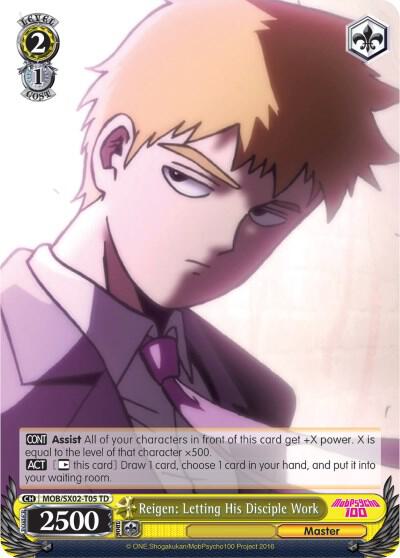 Reigen Letting His Disciple Work MOB/SX02-T05 TD Mob Psycho 100 Card