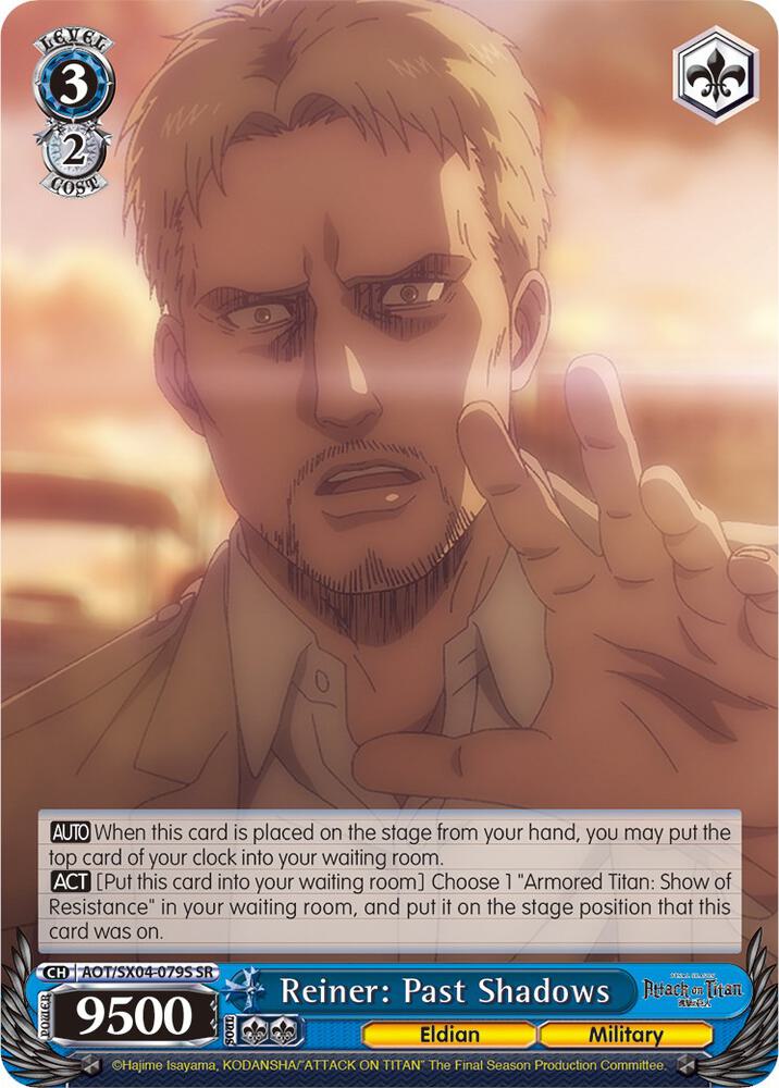 Reiner Past Shadows SR AOT/SX04-079S SR Attack On Titan: Final Season Card