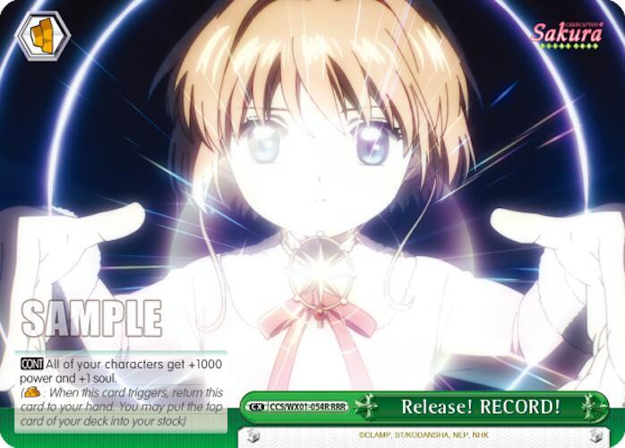 Release RECORD RRR CCS/WX01-054R RRR Cardcaptor Sakura: Clear Card Card
