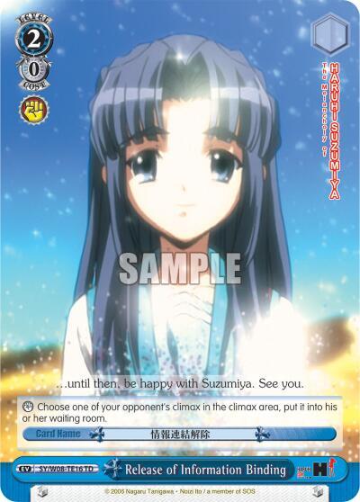 Release of Information Binding TD SY/W08-TE16 TD The Melancholy of Haruhi Suzumiya Card