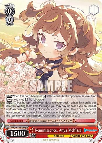Reminiscence Anya Melfissa HOL/W104-E078 R hololive production Vol.2 Card