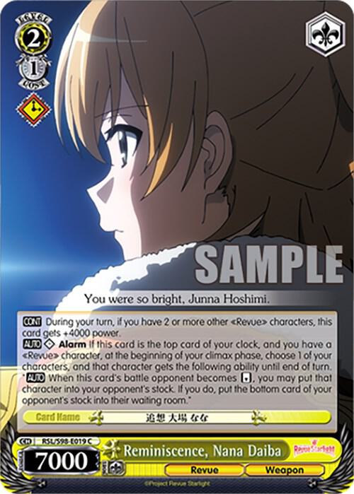 Reminiscence Nana Daiba RSL/S98-E019 C Revue Starlight The Movie Card