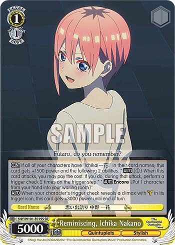 Reminiscing Ichika Nakano SR 5HY/W101-E019S SR The Quintessential Quintuplets Movie Card