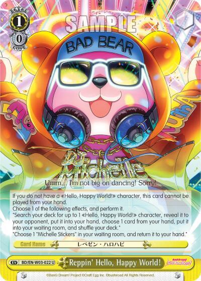 Reppin Hello Happy World BD/EN-W03-022 U BanG Dream! Girls Band Party! MULTI LIVE Card