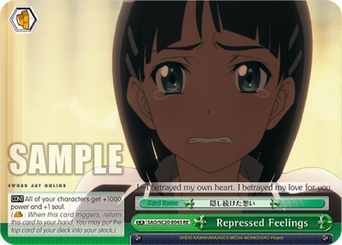 Repressed Feelings SAO/S20-E045 RE Sword Art Online Chronicle Set Card