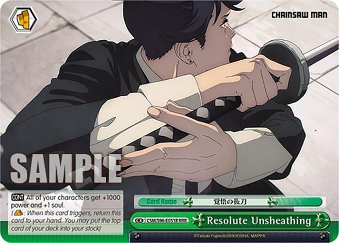 Resolute Unsheathing RRR CSM/S96-E051R RRR Chainsaw Man Card