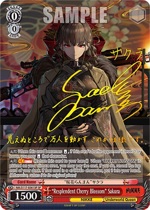 Resplendent Cherry Blossom Sakura SP NIK/S117-E061SP SP GODDESS OF VICTORY: NIKKE Card
