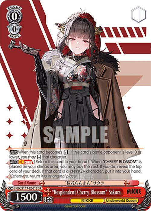 Resplendent Cherry Blossom Sakura SR NIK/S117-E061S SR GODDESS OF VICTORY: NIKKE Card