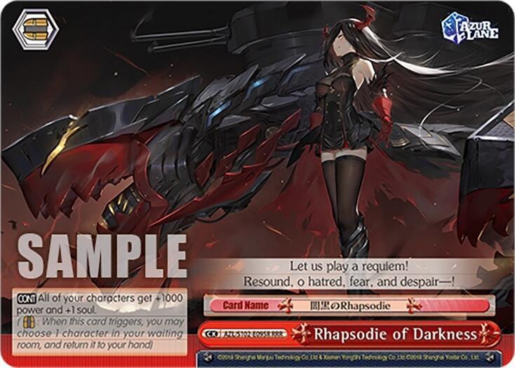 Rhapsodie of Darkness RRR AZL/S102-E095R RRR Azur Lane Card