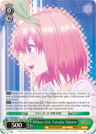 Ribbon Girl Yotsuba Nakano 5HY/W83-TE63 TD The Quintessential Quintuplets Card
