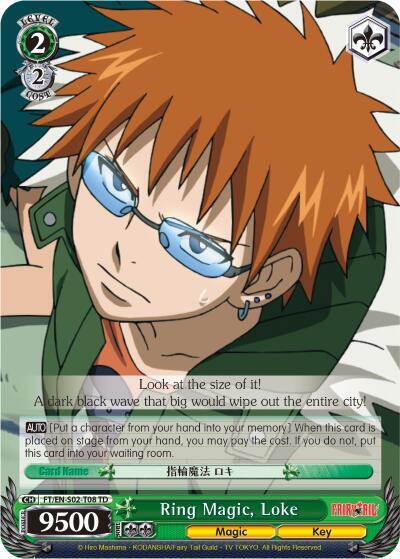 Ring Magic Loke FT/EN-S02-T08 TD Fairy Tail ver.E Card