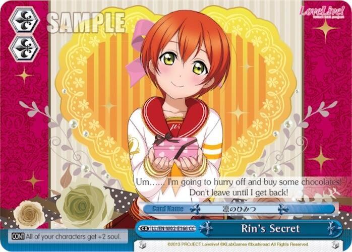 Rins Secret LL/EN-W02-E166 CC Love Live! DX Vol.2 Card
