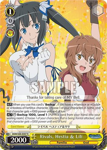 Rivals Hestia and Lili DDM/S88-E007 R Is it Wrong to Try to Pick Up Girls in a Dungeon? Card